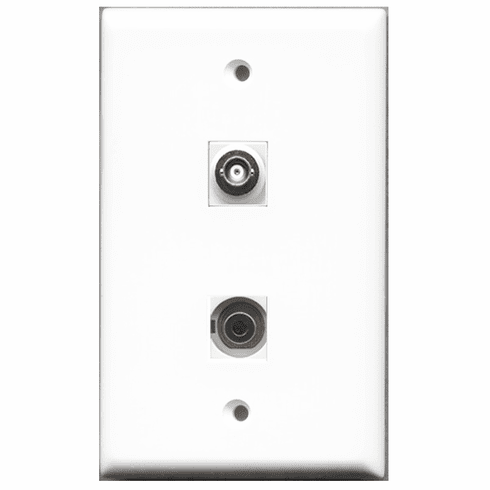 RiteAV - 1 Port 3.5mm 1 Port BNC  Wall Plate
