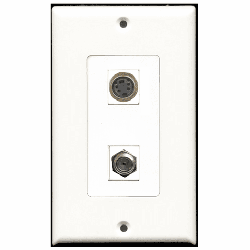 RiteAV - 1 Port Coax 1 Port S-Video Decora Type Wall Plate