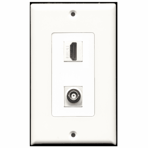 RiteAV - 1 Port HDMI 1 Port BNC Decora Type Wall Plate