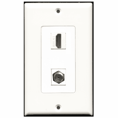 RiteAV - 1 Port HDMI 1 Port Coax Decora Type Wall Plate