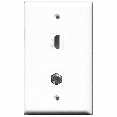 RiteAV - 1 Port HDMI 1 Port Coax  Wall Plate