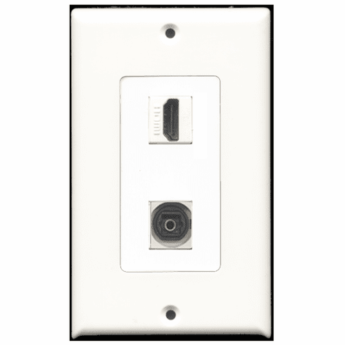 RiteAV - 1 Port HDMI 1 Port Toslink Decora Type Wall Plate