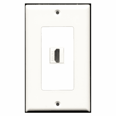RiteAV - 1 Port HDMI  Wall Plate Decora White