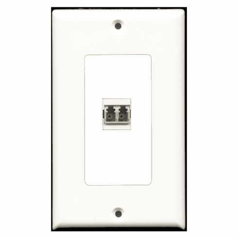 RiteAV - 1 Port LC Fiber Multimode Duplex Port  Wall Plate Decora White