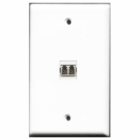 RiteAV - 1 Port LC Fiber Multimode Duplex Port  Wall Plate White