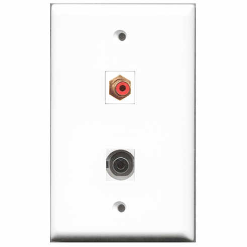RiteAV - 1 Port RCA Red 1 Port 3.5mm  Wall Plate