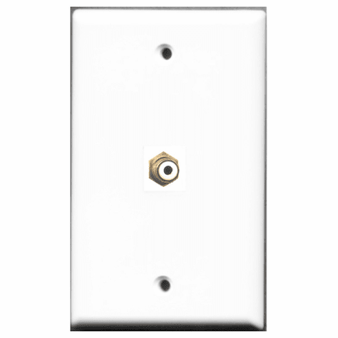 RiteAV - 1 Port RCA White  Wall Plate White