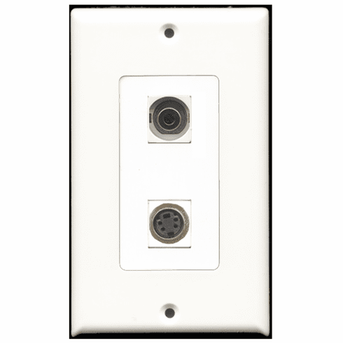 RiteAV - 1 Port S-Video 1 Port 3.5mm Decora Type Wall Plate