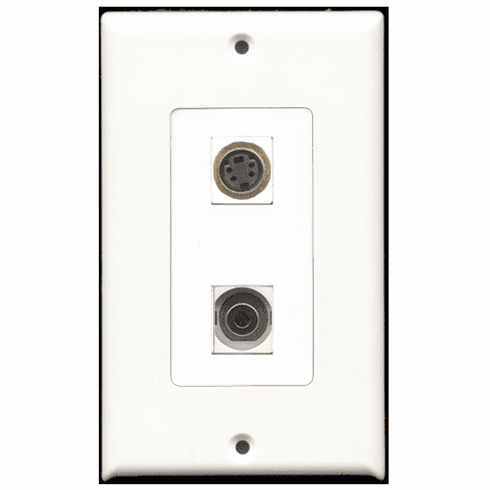 RiteAV - 1 Port S-Video 1 Port 3.5mm Decora Type Wall Plate