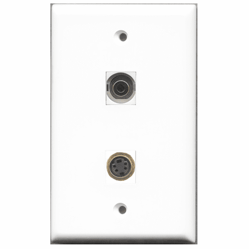 RiteAV - 1 Port S-Video 1 Port 3.5mm  Wall Plate