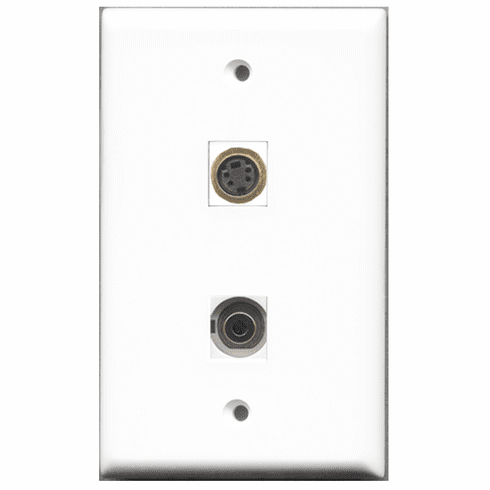 RiteAV - 1 Port S-Video 1 Port 3.5mm  Wall Plate