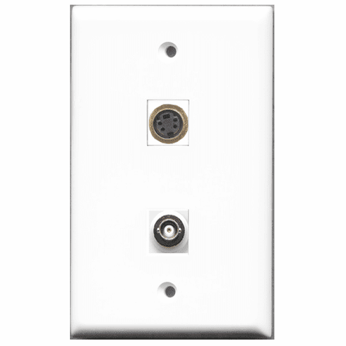 RiteAV - 1 Port S-Video 1 Port BNC  Wall Plate