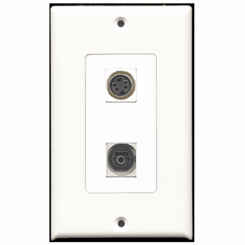 RiteAV - 1 Port S-Video 1 Port Toslink Decora Type Wall Plate