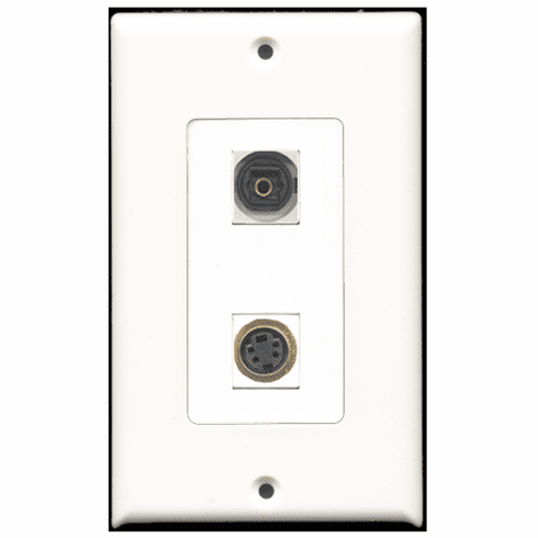 RiteAV - 1 Port S-Video 1 Port Toslink Decora Type Wall Plate