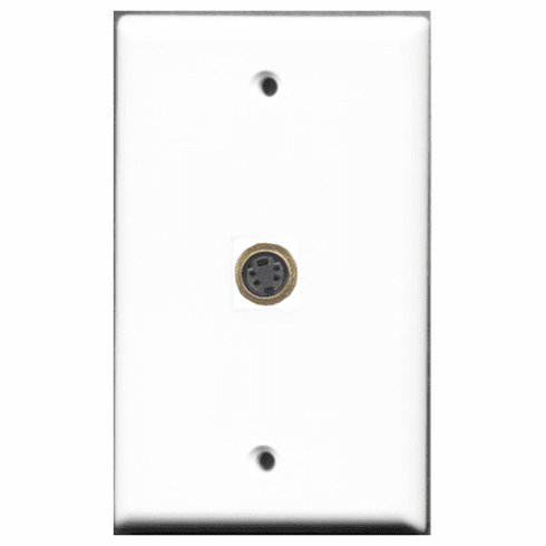 RiteAV - 1 Port S-Video  Wall Plate White