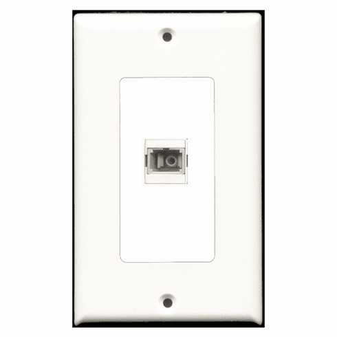 RiteAV - 1 Port SC Fiber Multimode Simplex Port  Wall Plate Decora White