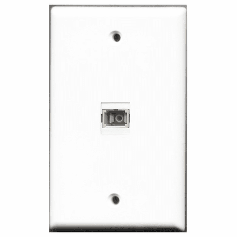 RiteAV - 1 Port SC Fiber Multimode Simplex Port  Wall Plate White