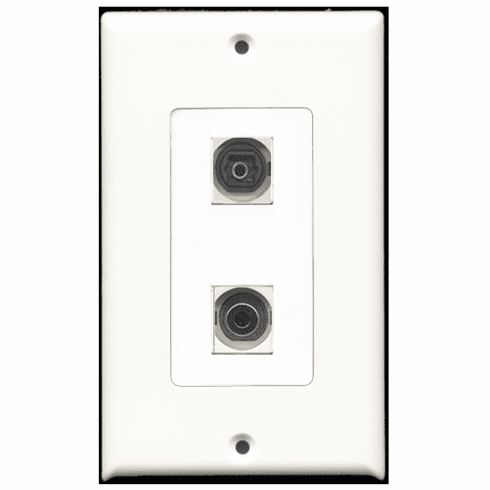 RiteAV - 1 Port Toslink 1 Port 3.5mm Decora Type Wall Plate