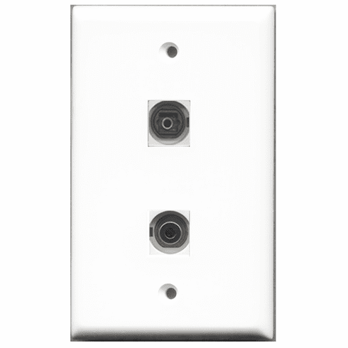 RiteAV - 1 Port Toslink 1 Port 3.5mm  Wall Plate