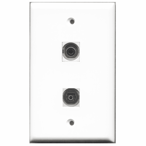 RiteAV - 1 Port Toslink 1 Port 3.5mm  Wall Plate