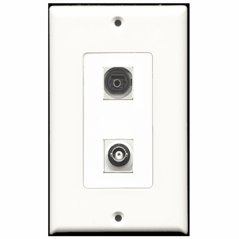 RiteAV - 1 Port Toslink 1 Port BNC Decora Type Wall Plate