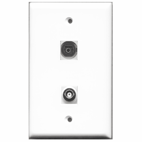 RiteAV - 1 Port Toslink 1 Port BNC  Wall Plate