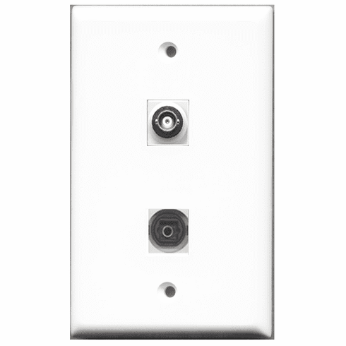 RiteAV - 1 Port Toslink 1 Port BNC  Wall Plate