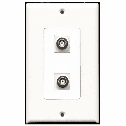 RiteAV - 2 Port BNC Decora Type Wall Plate