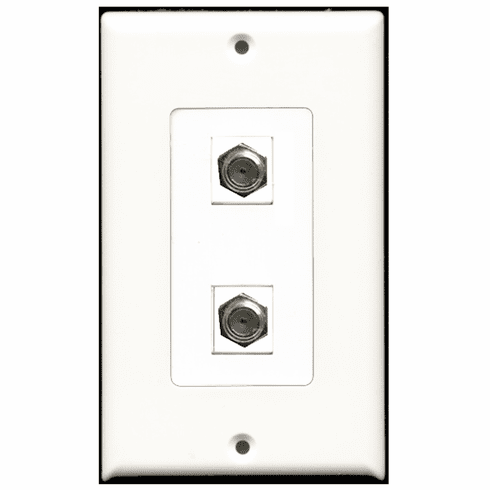 RiteAV - 2 Port Coax Decora Type Wall Plate