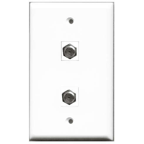 RiteAV - 2 Port Coax  Wall Plate