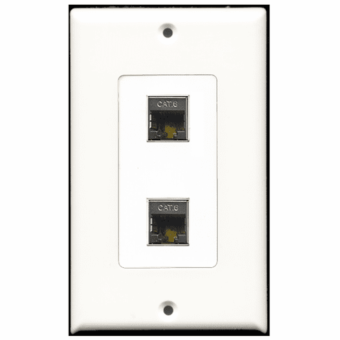 RiteAV - 2 Port Shielded Cat6 Decora Type Wall Plate