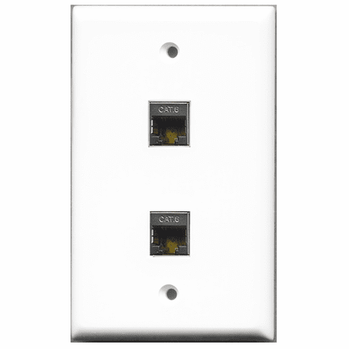 RiteAV - 2 Port Shielded Cat6  Wall Plate