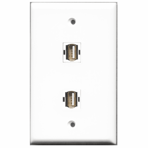 RiteAV - 2 Port USB A-A  Wall Plate