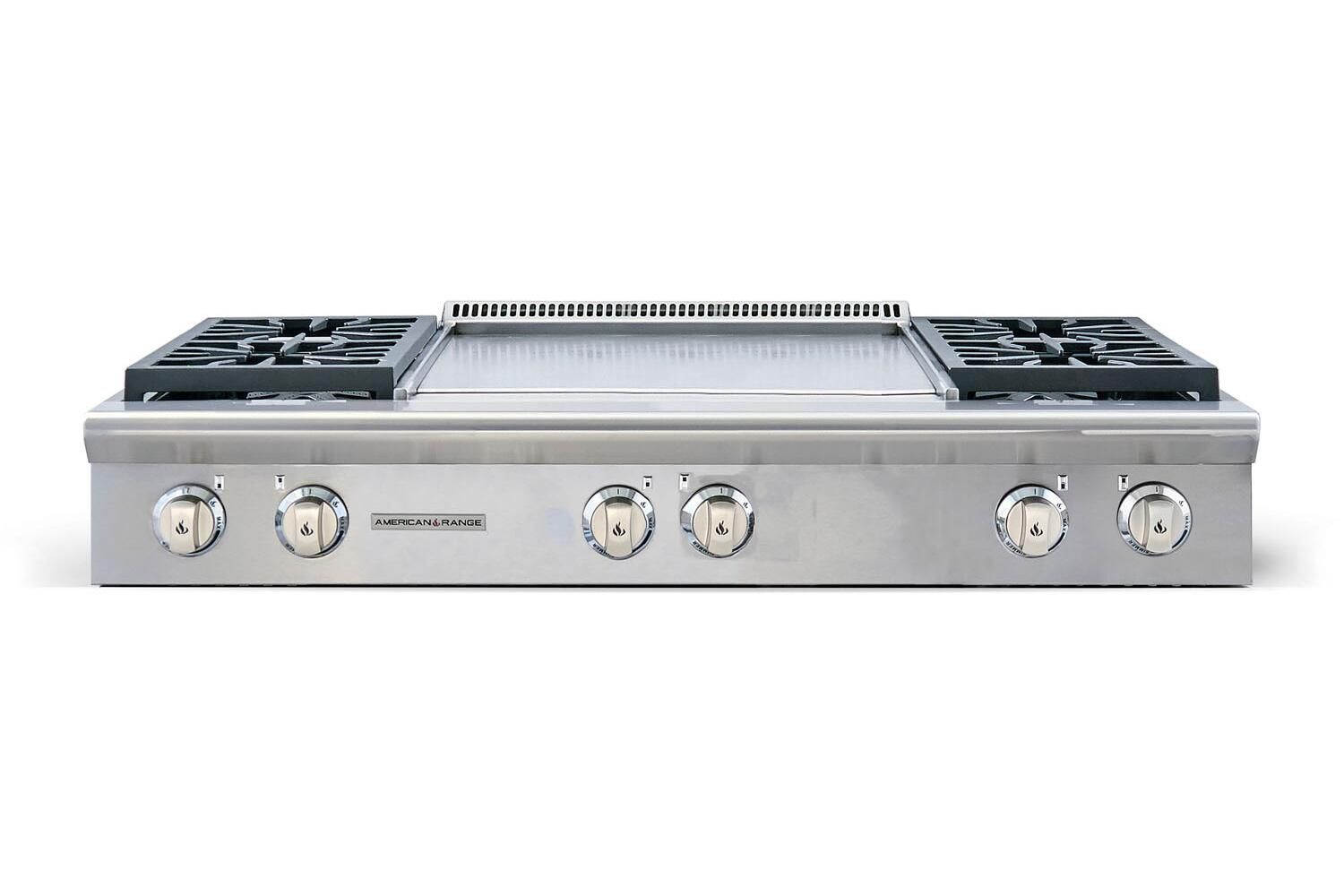AROBSCT4482GDN American Range 48" Gas Rangetop Performer Series with 4