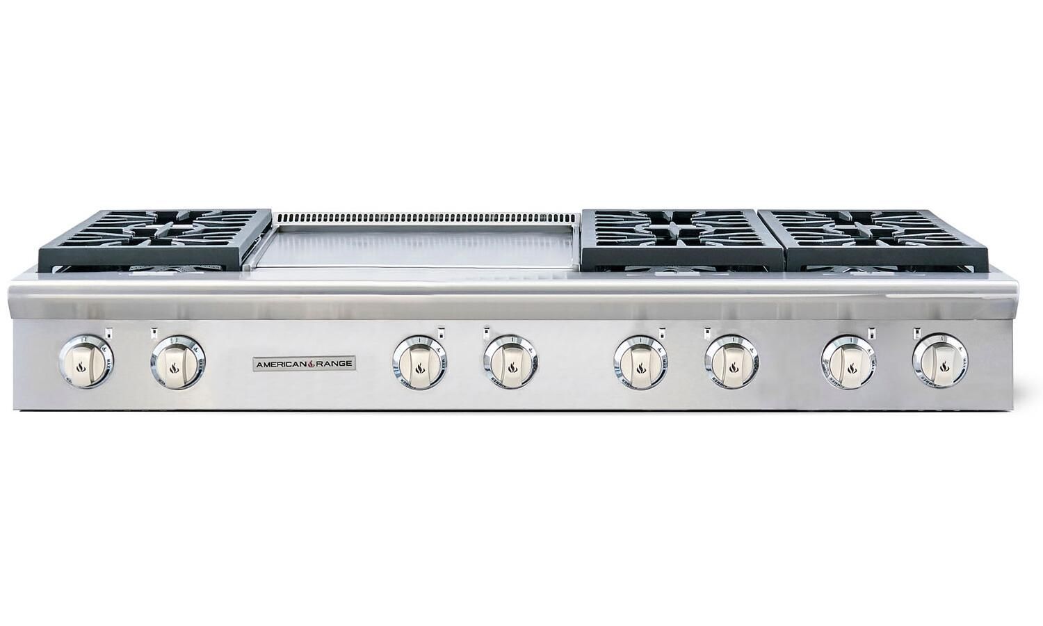 AROBSCT6602GDN American Range 60" Gas Rangetop Performer with 6 Open
