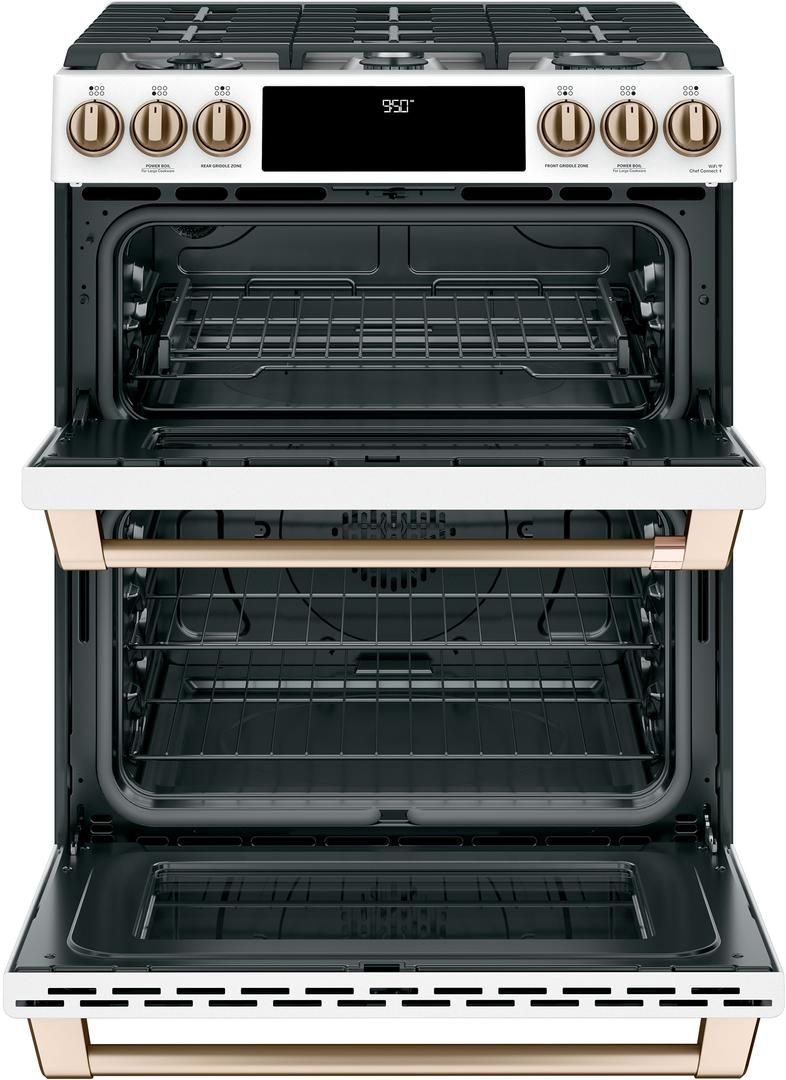 C2S950P4MW2 Cafe 30" SlideIn Front Control Dual Fuel Range with Double