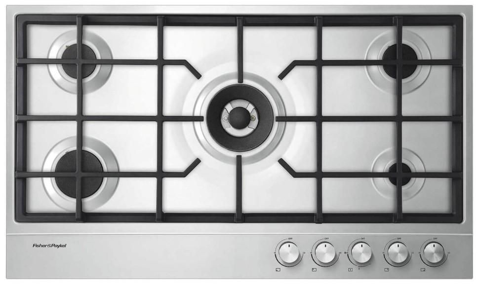 CG365DLPX1N Fisher & Paykel 36" LP Gas Cooktop with Easy Clean Design