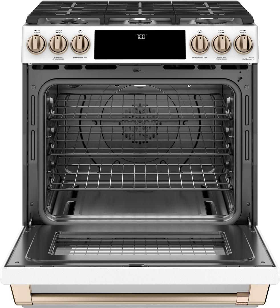 CGS700P4MW2 Cafe 30" SlideIn Front Control Convection Gas Range