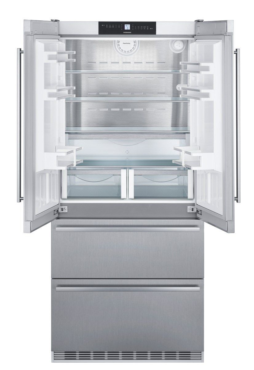 CS2092 Liebherr 36" 19.5 cu ft Counter Depth French Door Refrigerator with Ice Maker Stainless