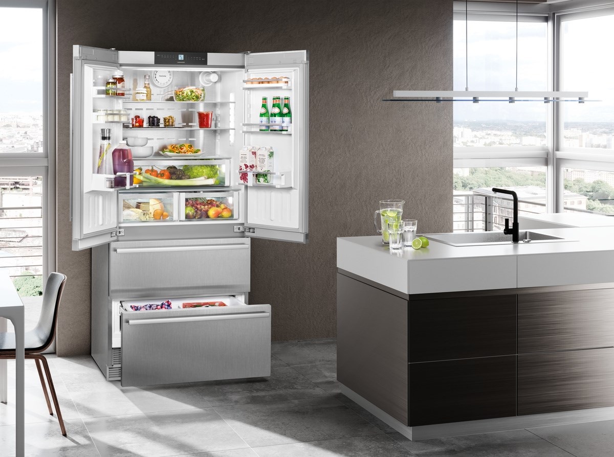 CS2092 Liebherr 36" 19.5 cu ft Counter Depth French Door Refrigerator with Ice Maker Stainless