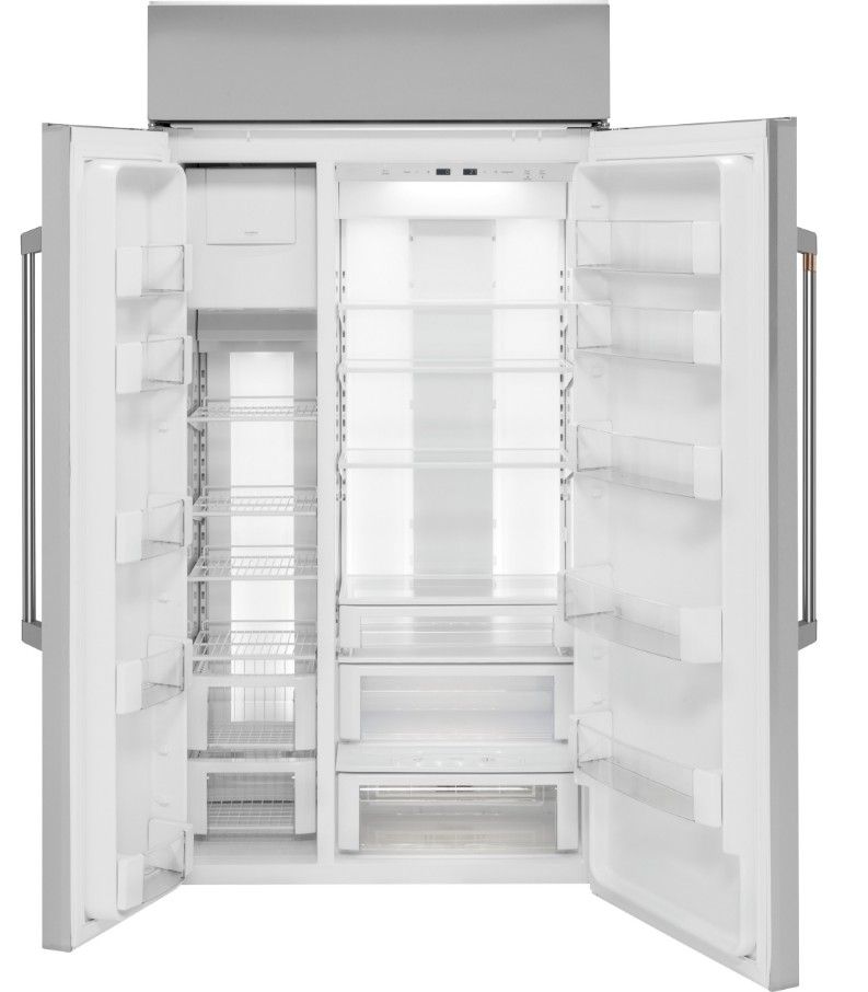 CSB48WP2NS1 Cafe 48" Smart Built In Side by Side Refrigerator Stainless Steel with Brushed