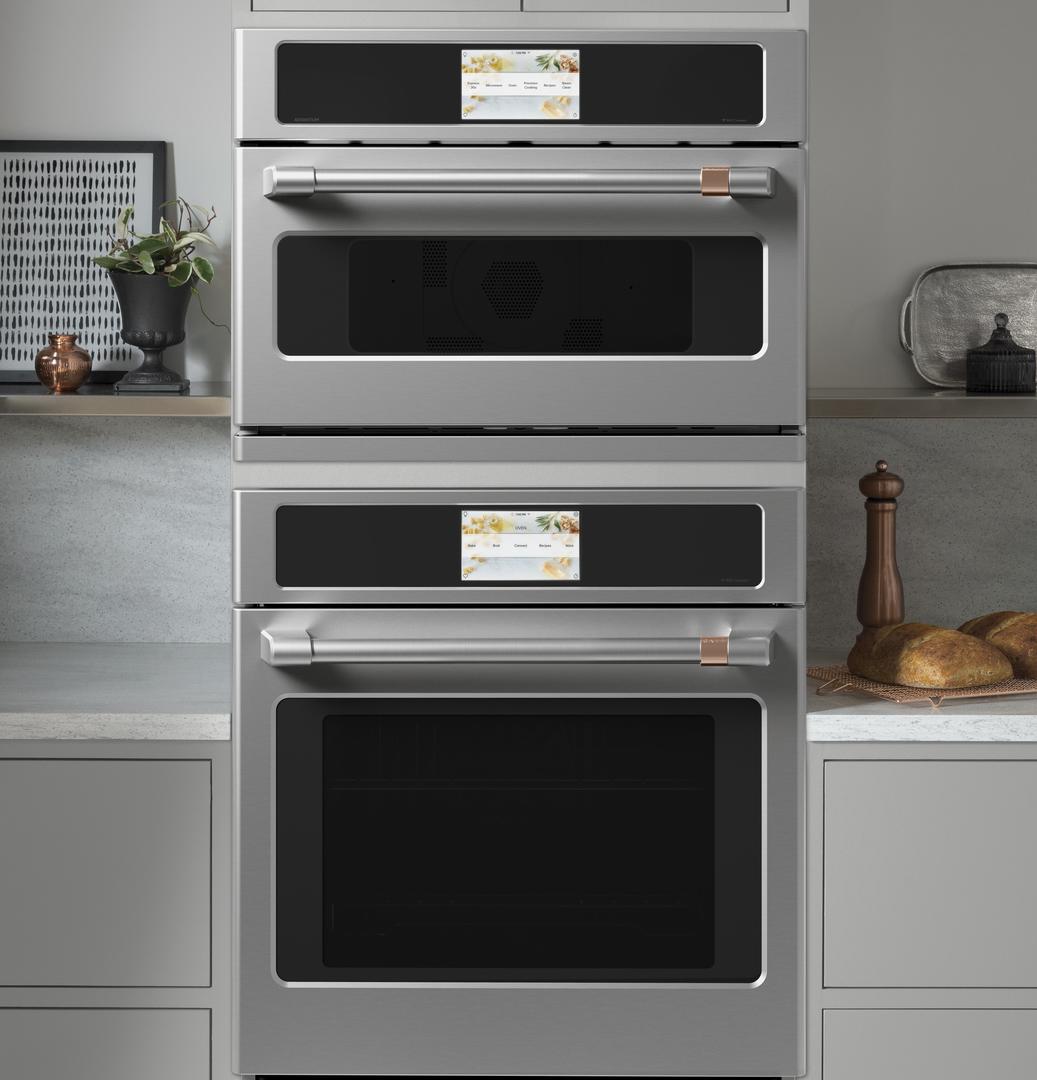 CSB913P2NS1 Cafe 30" Five In One Single Wall Oven Microwave Combo