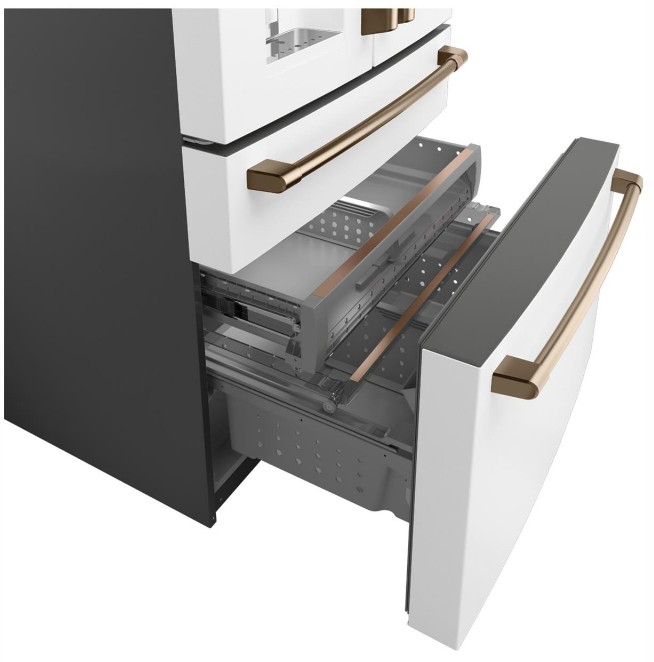 CVE28DP4NW2 Cafe 36" French Door Refrigerator with TwinChill Evaporators and Wifi White with