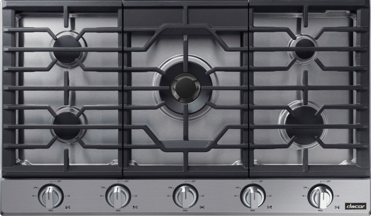 DTG36P875NS Dacor 36" Transitional Smart Gas Cooktop with 5 Sealed