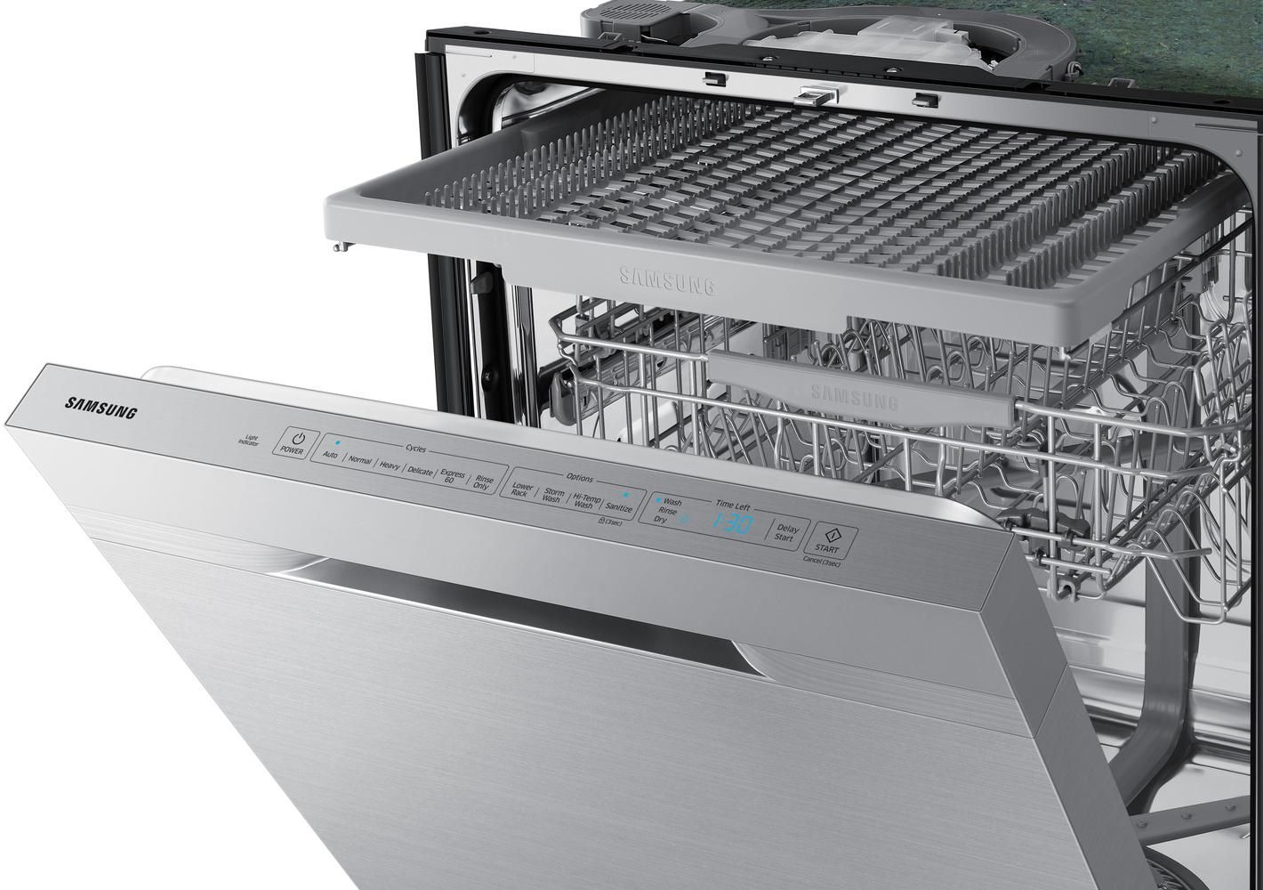 DW80R5060US Samsung 24" Built In Dishwasher with StormWash Recessed