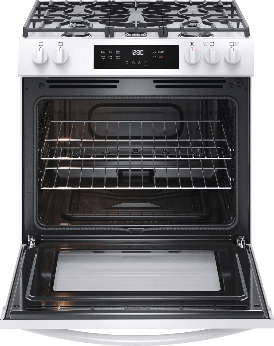 FCFG3062AW Frigidaire 30" Front Control Gas Range with Quick Boil White