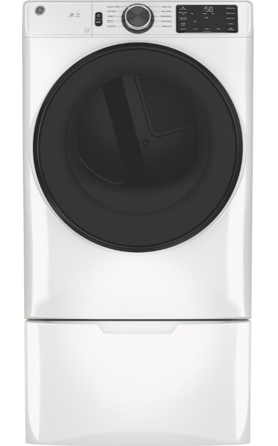 GFD55ESSNWW GE 28" Smart 7.8 cu. ft. Capacity Electric Dryer with WiFi