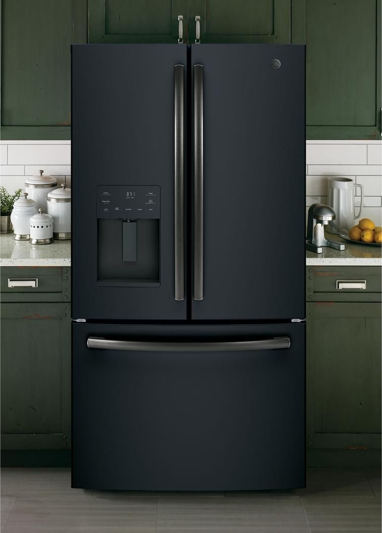GFE26JEMDS GE 36" 25.5 Cu. Ft. FrenchDoor Refrigerator with LED Lighting and FullWidth Deli