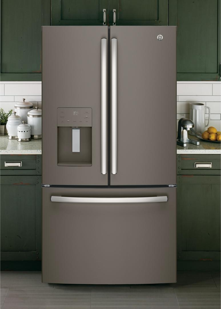 GFE26JMMES GE 36" 25.5 Cu. Ft. FrenchDoor Refrigerator with LED