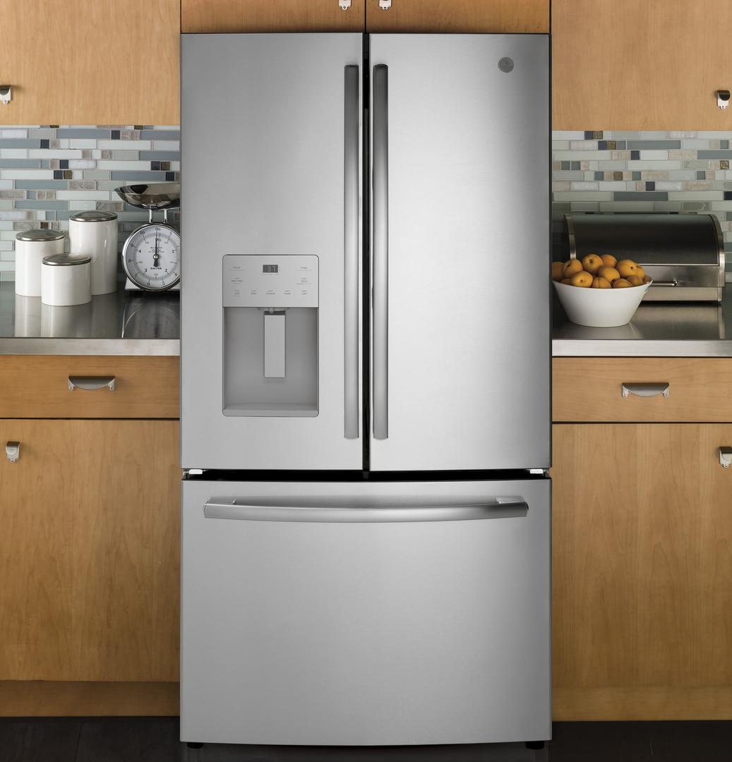 GFE26JYMFS GE 36" 25.5 Cu. Ft. FrenchDoor Refrigerator with LED